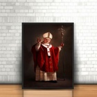 Quadro Decorativo Fotografia Papa Francisco 33x24cm - Com Vid