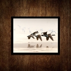 Quadro Decorativo Fotografia Patos Selvagens 24x18cm Moldura: