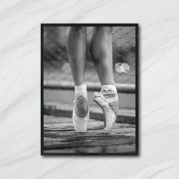 Quadro Decorativo Fotografia Pernas De Bailarina 45x34cm A3 (