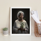 Quadro Decorativo Fotografia Preta Velha 33x24cm - Com Vidro