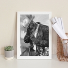 Quadro Decorativo Fotografia Preto Velho 33x24cm Moldura:made