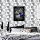 Quadro Decorativo Fotografia Sombrinha Azul 45x34cm A3 (45 X