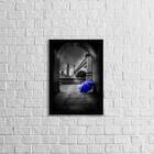 Quadro Decorativo Fotografia Sombrinha Azul 45x34cm A3 (45 X