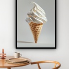 Quadro Decorativo Fotografia Sorvete Casquinha  - 70x50cm Mol