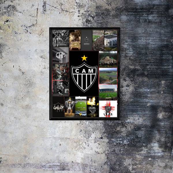 Quadro Decorativo Fotomontagem Clube Atlético Mineiro 45x34cm