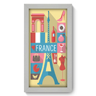 Quadro Decorativo - França - 19cm X 34cm - 248qdmb
