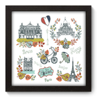 Quadro Decorativo - França - 22cm X 22cm - 256qdmp