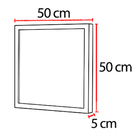 Quadro Decorativo Franzido Quadrado Dourado 50x50x5 Cm - D'ro