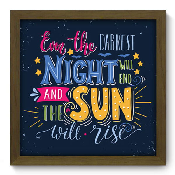 Quadro Decorativo - Frase - 33cm X 33cm - 205qdrm