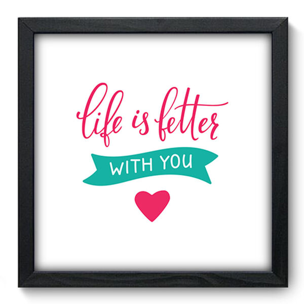 Quadro Decorativo - Frase - 33cm X 33cm - 224qdrp