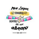 Quadro Decorativo Frase Abraço 25x33