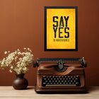 Quadro Decorativo Frase Aventura 45x34cm - Com Vidro Moldura