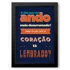 Quadro Decorativo Frase De Música Hashid  20x30cm