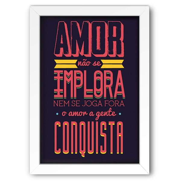 Quadro Decorativo Frase De Música Jorge E Mateus  30x45cm