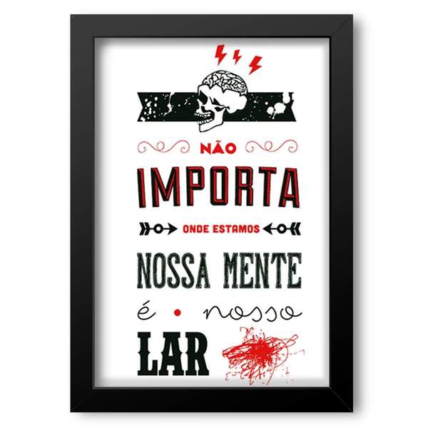 Quadro Decorativo Frase De Música Oriente  30x45cm