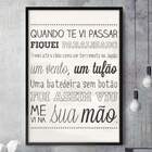 Quadro Decorativo Frase De Música Pra Sonhar  30x45cm