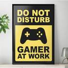Quadro Decorativo Frase Do Not Disturb Gamer  20x30cm