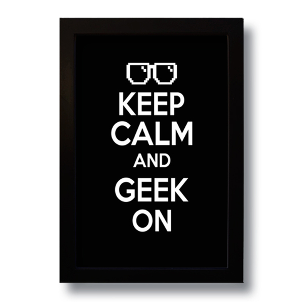 Quadro Decorativo Frase Geek Nerd 33x43 Cm Leroy Merlin