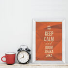 Quadro Decorativo Frase Keep Calm Moldura Branca 33x43cm