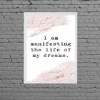 Quadro Decorativo Frase Lei De Atração 24x18cm - Com Vidro Mo