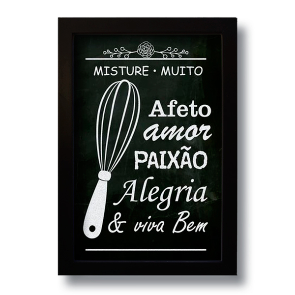 Quadro Decorativo Frase Misture Muito Amor 33x43 Cm Leroy Merlin