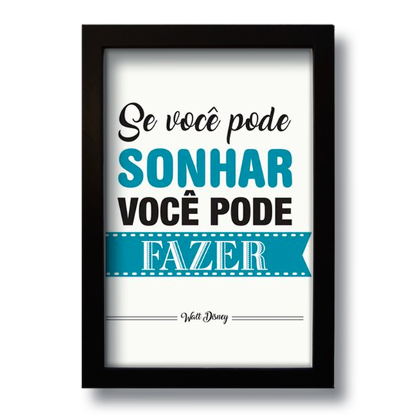 Quadro Decorativo Frase Motivacional Sonhar 33x43 Cm Leroy Merlin