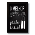 Quadro Decorativo Frase O Melhor Prato Para Cozinha 33x43 cm