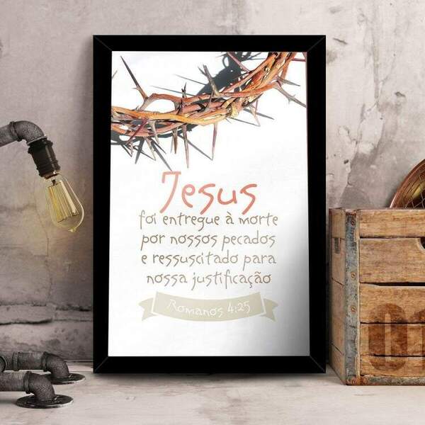 Quadro Decorativo Frase Versículos 02 - 30x45cm