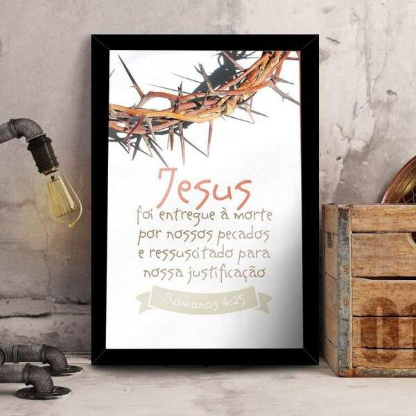 Quadro Decorativo Frase Versículos 02  20x30cm