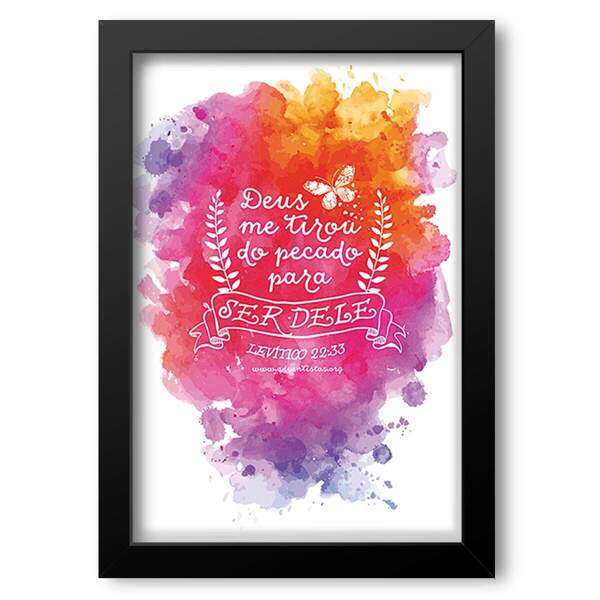 Quadro Decorativo Frase Versículos 05 - 30x45cm