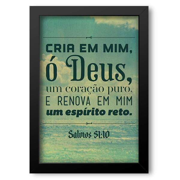 Quadro Decorativo Frase Versículos 06  20x30cm