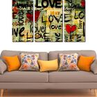 Quadro Decorativo Frases Love 3 Peças