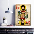 Quadro Decorativo Freddie Mercury- Carta Baralho 24x18cm - Co
