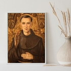 Quadro Decorativo Frei Galvão 24x18cm - Com Vidro Moldura:mad