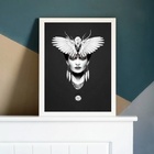 Quadro Decorativo Frida Asas 33x24cm - Com Vidro Moldura:made