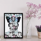 Quadro Decorativo Frida Borboleta 33x24cm Moldura:madeira Bra