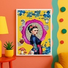 Quadro Decorativo Frida Elegante - Cores Vibrantes 33x24cm Mo