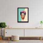 Quadro Decorativo Frida Geométrico 33x24cm - Com Vidro Moldur