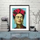 Quadro Decorativo Frida Kahlo 60x48cm Moldura:madeira Preta