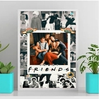 Quadro Decorativo Friends  Colagem 24x18cm - Com Vidro Moldur