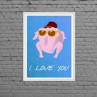 Quadro Decorativo Friends I Love You 33x24cm Moldura:madeira