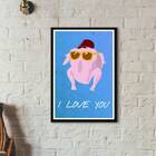 Quadro Decorativo Friends I Love You 45x34cm - Com Vidro Mold