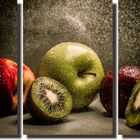 Quadro Decorativo Frutas 3 Peças Para Sala E Cozinha