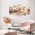 Quadro Decorativo Galhos Flores Bege