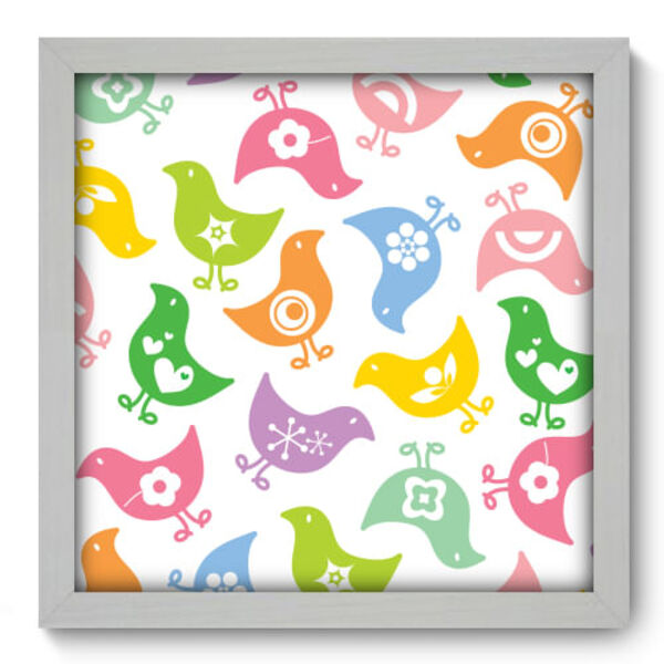 Quadro Decorativo - Galinhas - 33cm X 33cm - 193qdcb