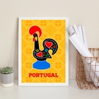 Quadro Decorativo Galo Barcelos- Portugal 33x24cm Moldura:mad