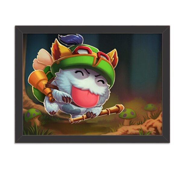 Quadro Decorativo Gamer League Of Legend Teemo Poro