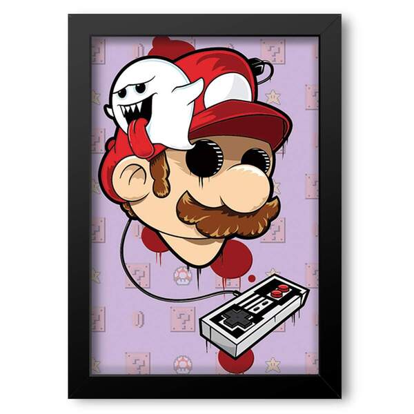 Quadro Decorativo Games Mario Zombie - 30x45cm