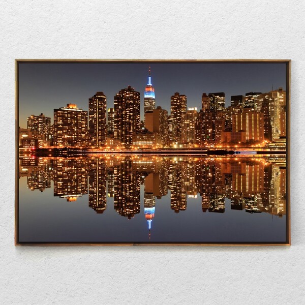 Quadro Decorativo Gantry Plaza State Park Com Moldura E Sem V