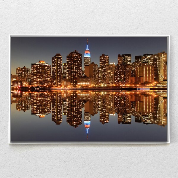 Quadro Decorativo Gantry Plaza State Park Moderno Com Moldura